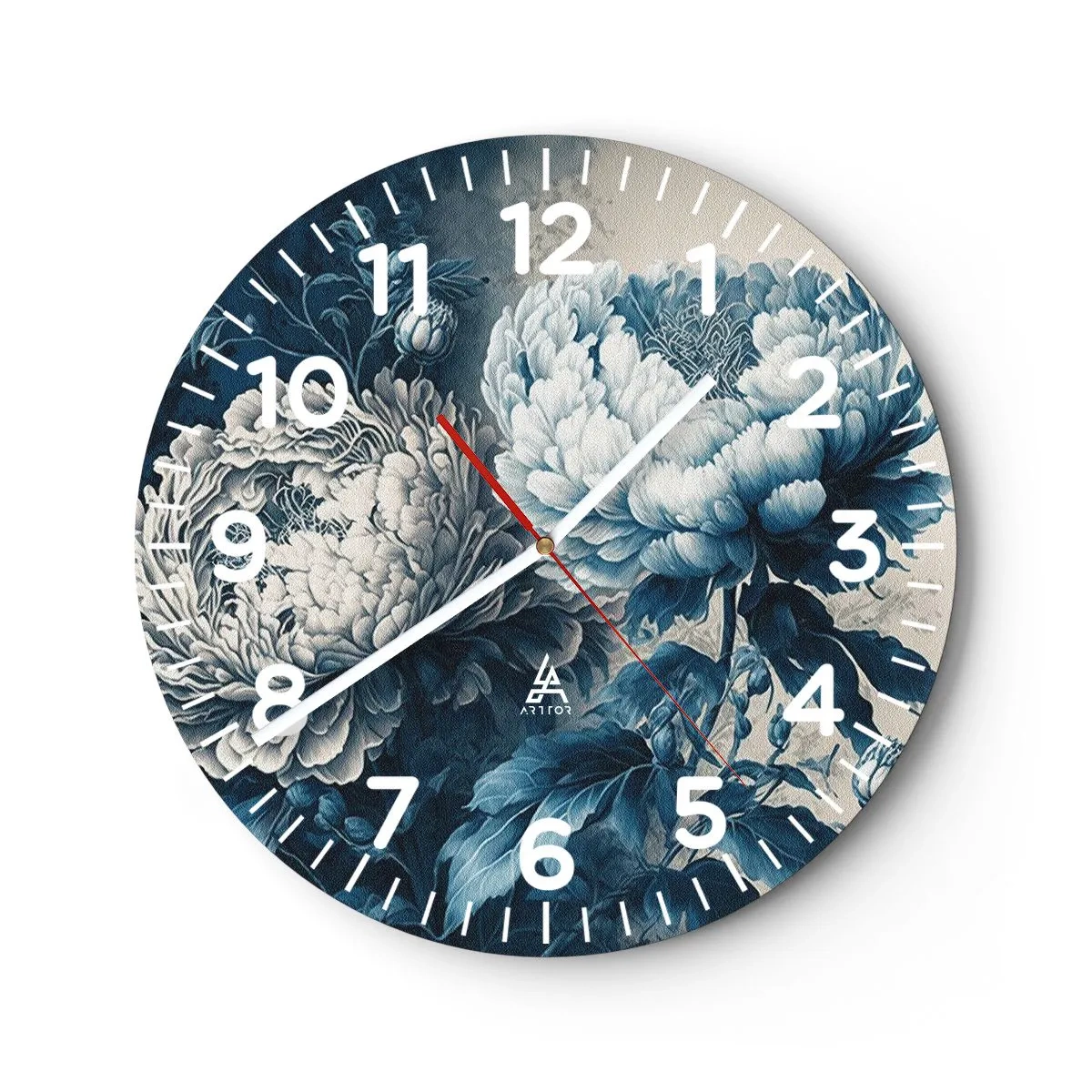 Wall clock - Clock on glass - Matched Couple - 40x40 cm
