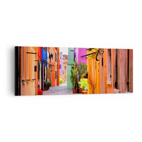 Canvas picture - Rainbow Alley - 140x50 cm