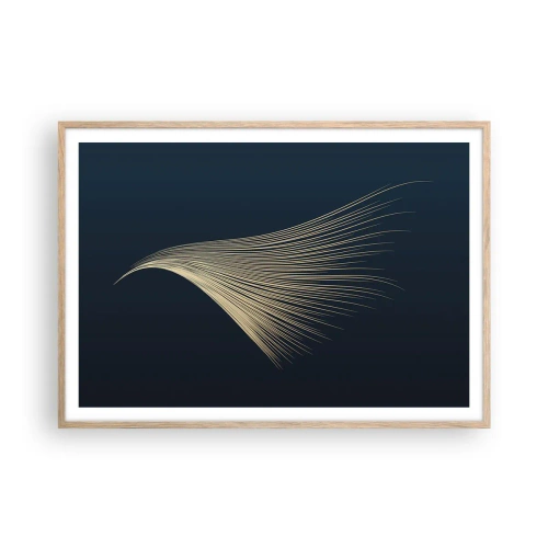 Poster in light oak frame - Like Angel's Hair - 100x70 cm