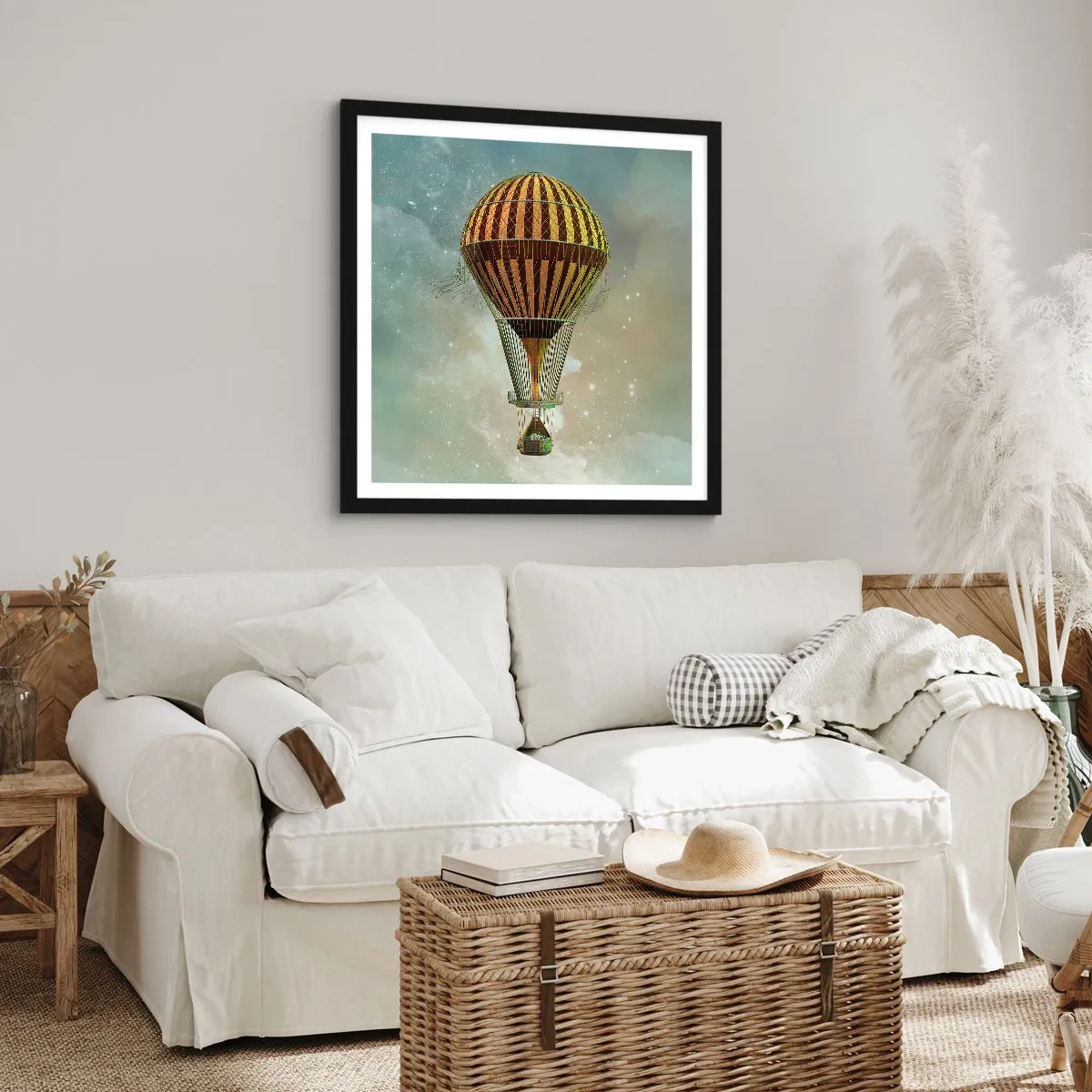 Poster in black frame - Pioneer Flight - 50x50 cm