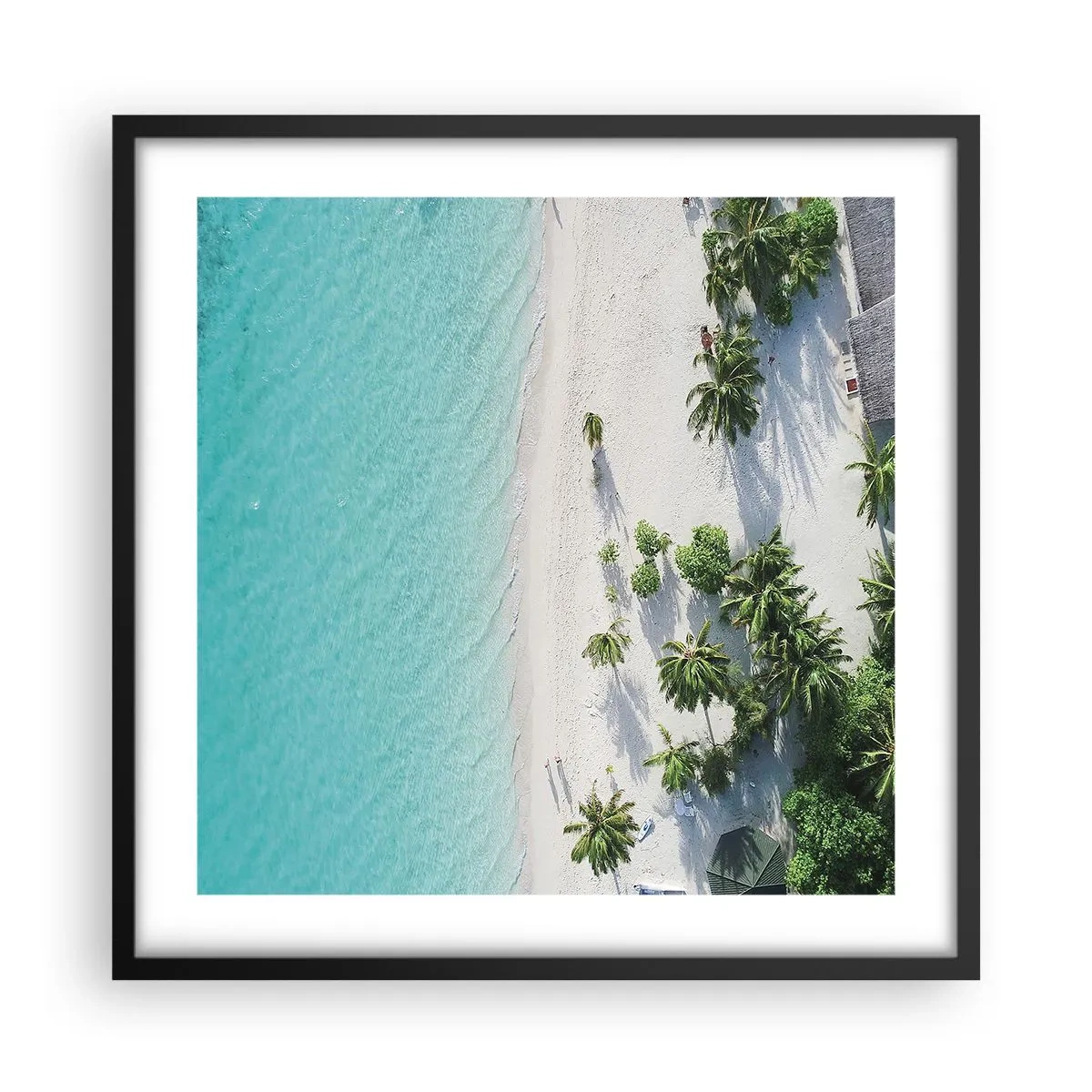 Poster in black frame - Holidays in Paradise - 50x50 cm