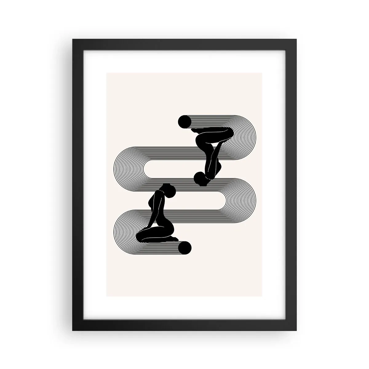 Poster in black frame - Sensual Symmetry - 30x40 cm