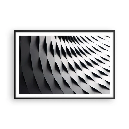 Poster in black frame - On the Surface of the Wave - 91x61 cm