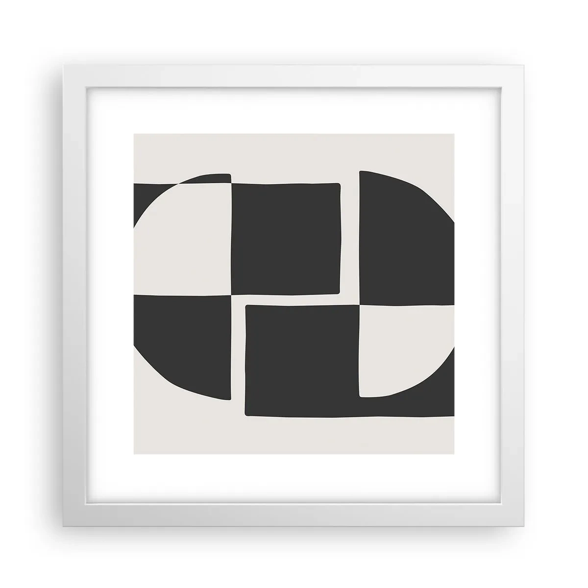 Poster in white frmae - Antithesis-Synthesis - 30x30 cm