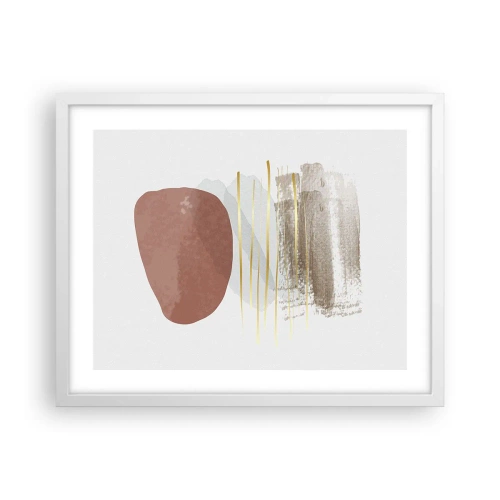 Poster in white frmae - Abstract Colonnade - 50x40 cm