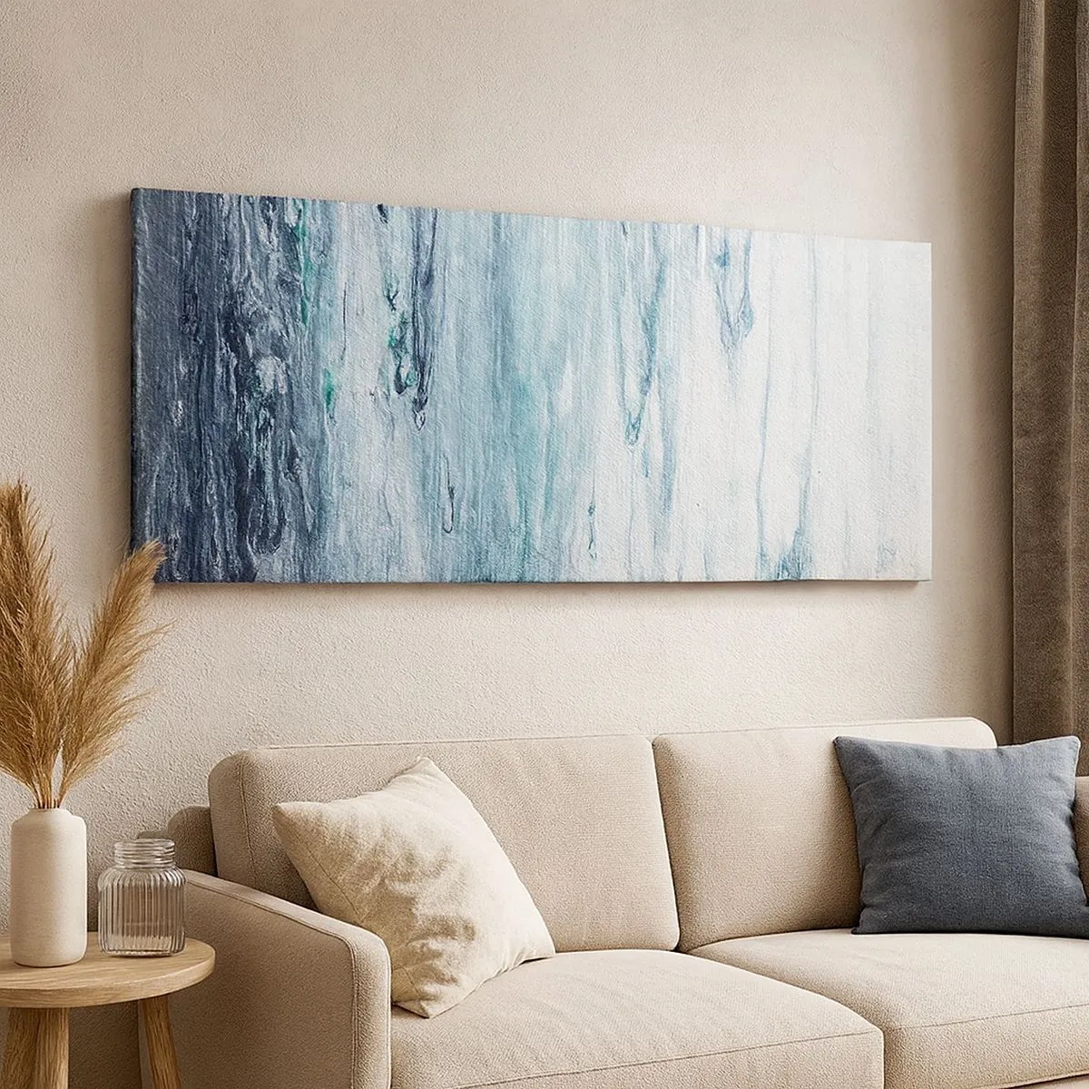 Canvas picture - Blue Icicles - 100x40 cm