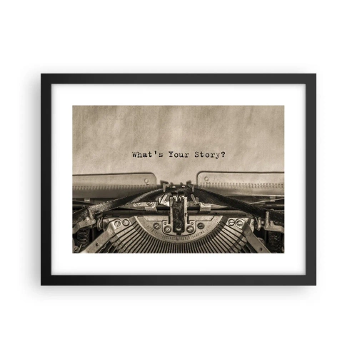 Poster in black frame - Tell Me - 40x30 cm