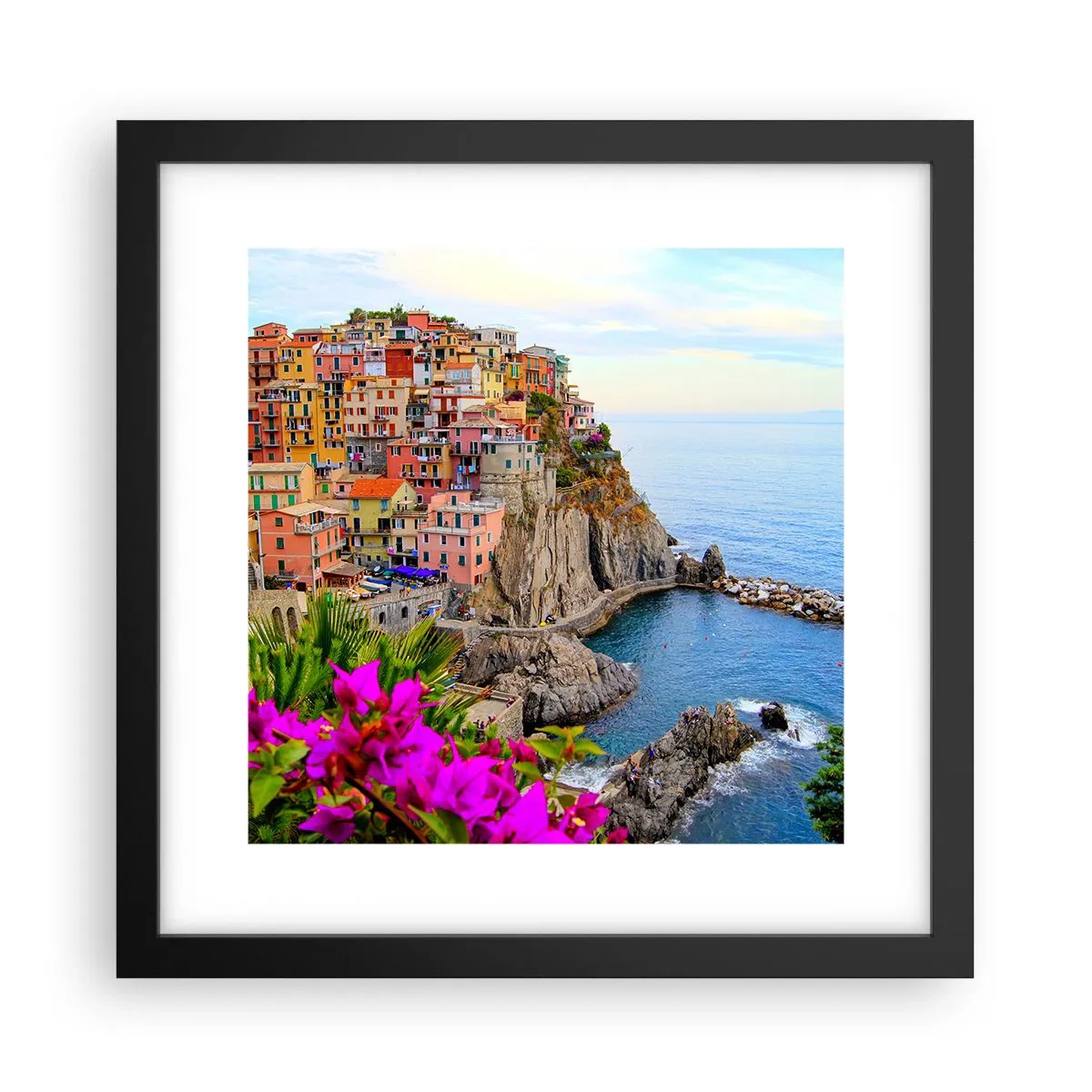 Poster in black frame - Laughing City - 30x30 cm