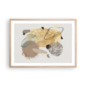 Poster in light oak frame - Applied Splashing - 70x50 cm