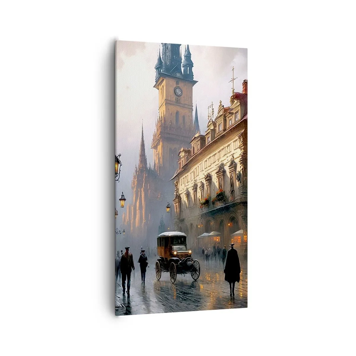 Canvas picture - Charm of Evening in Prague - 65x120 cm