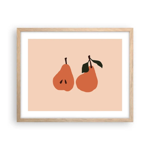 Poster in light oak frame - Overly Sweet - 50x40 cm