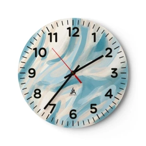 Wall clock - Clock on glass - Whiffs of Spring - 30x30 cm