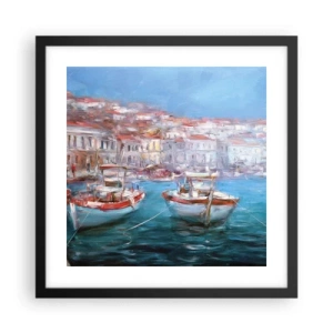 Poster in black frame - Italian Bay - 40x40 cm