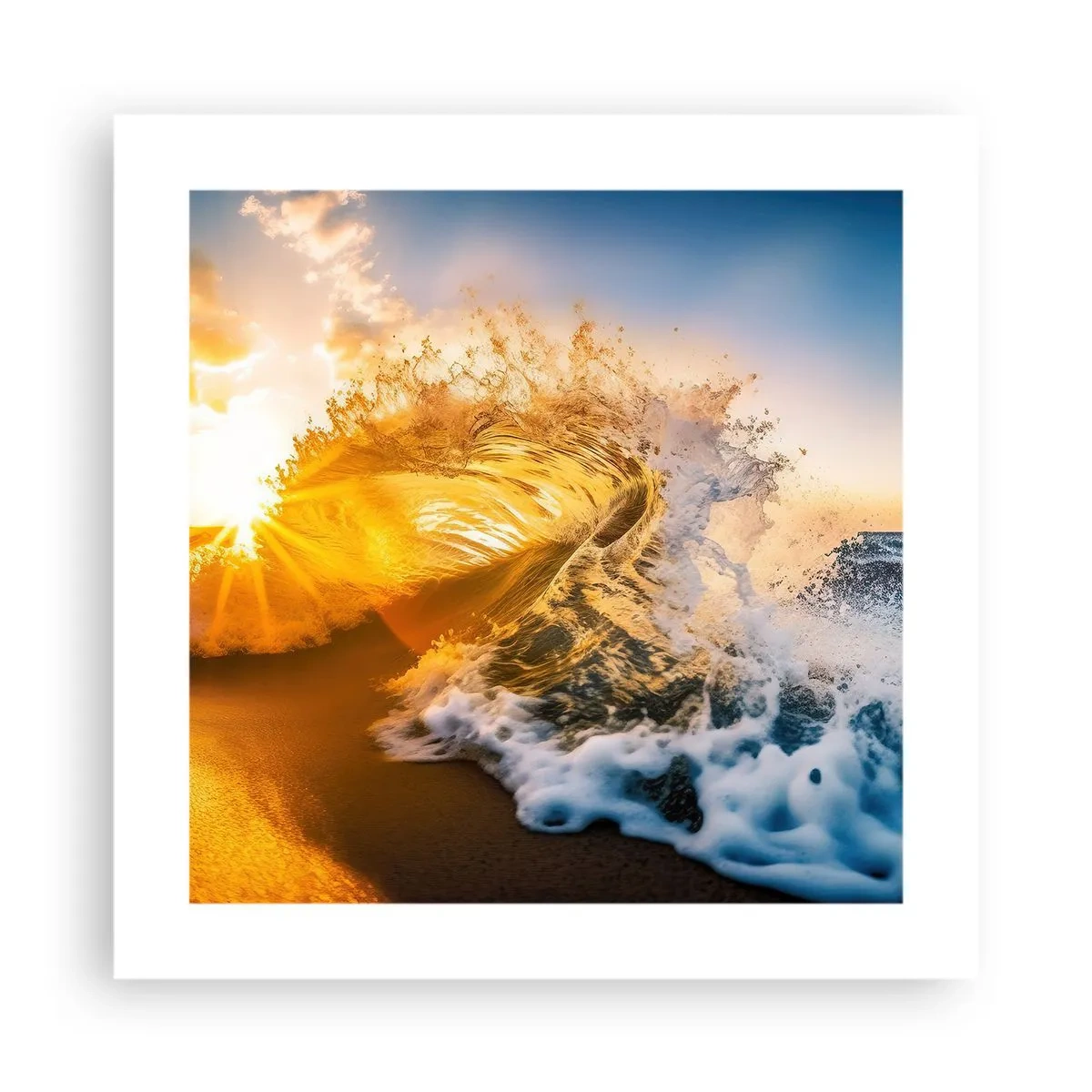 Poster - Playing with Sand - 40x40 cm