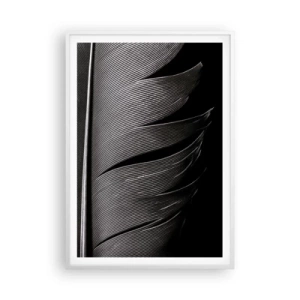 Poster in white frmae - Feather - Wonderful Constract - 70x100 cm