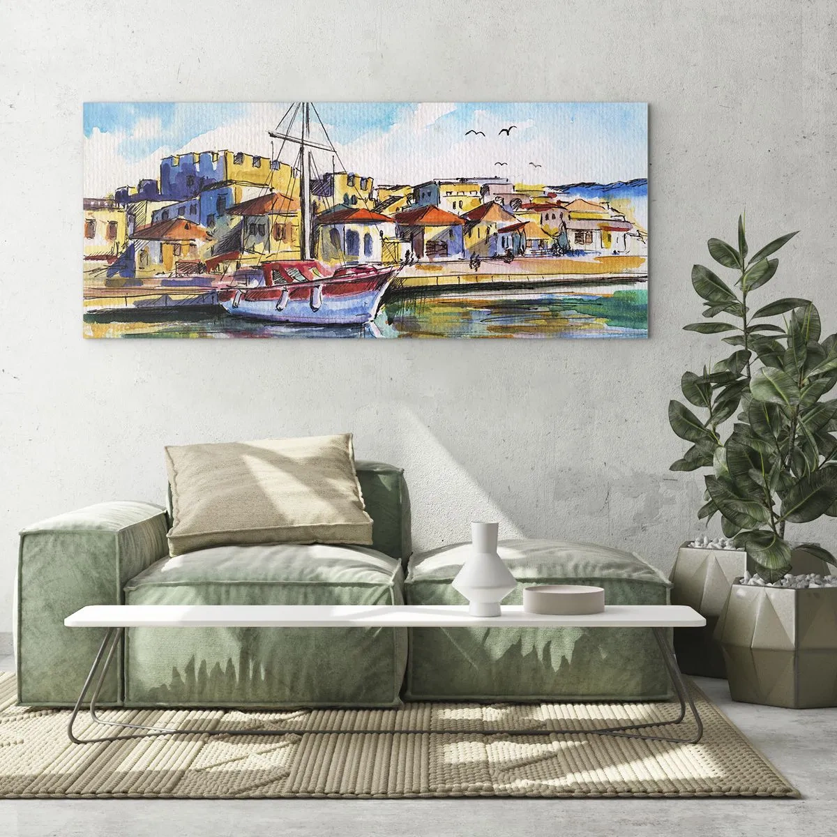 Glass picture - Rainbow Afternoon - 90x30 cm