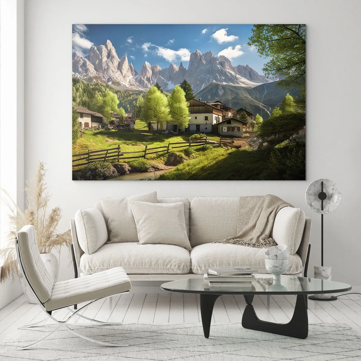 Glass picture - Alpine Idyll - 120x80 cm