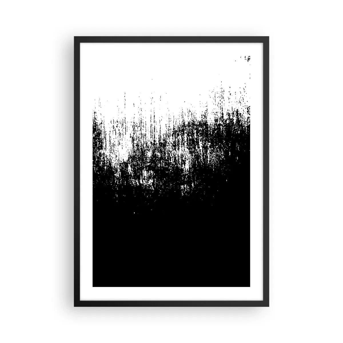 Poster in black frame - Abstract composition in black and white - 50x70cm - And the Winner Is… - Modern wall decoration for the living room and bedroom ARTTOR