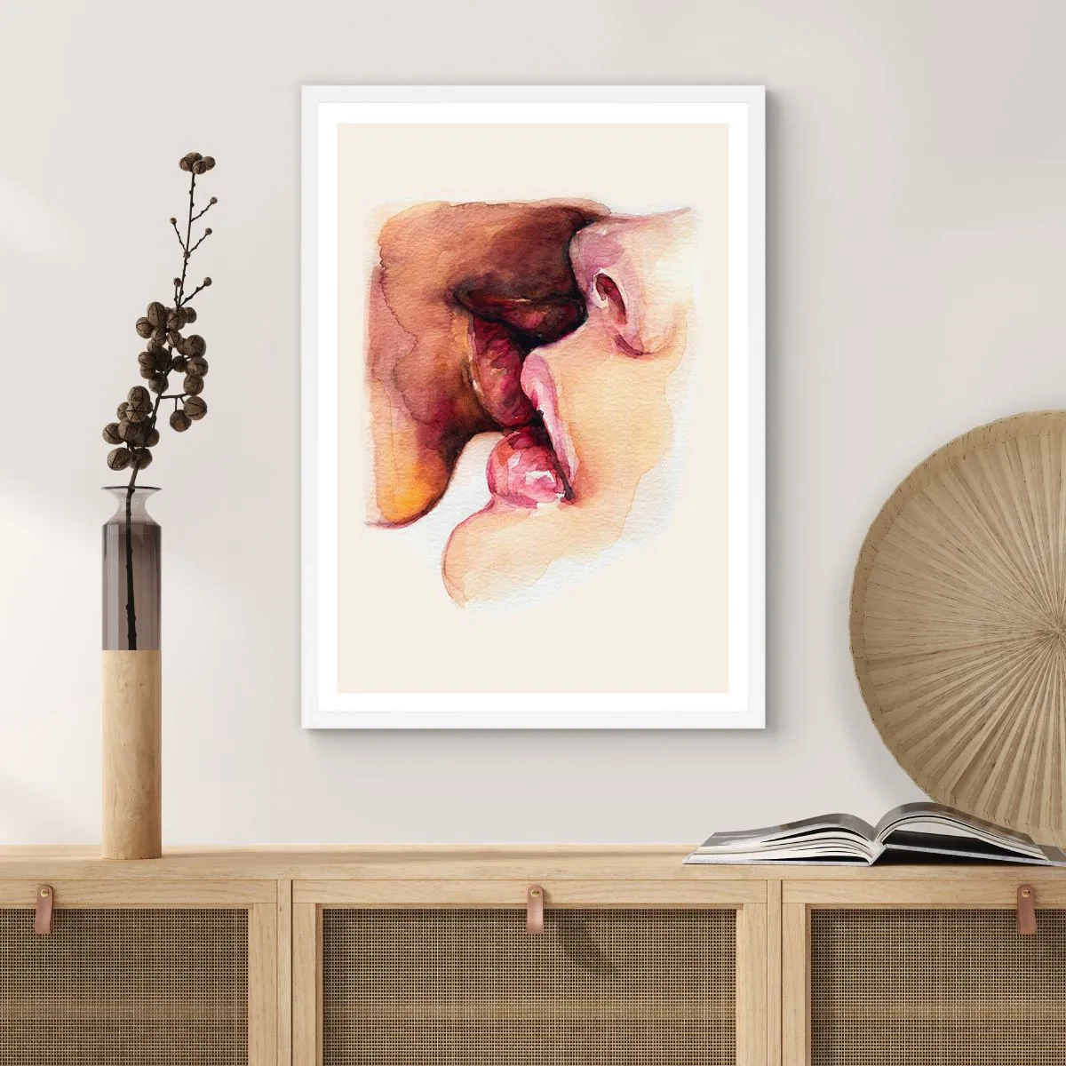 Poster in white frmae - Like Night and Day, Earth and Heaven - 61x91 cm