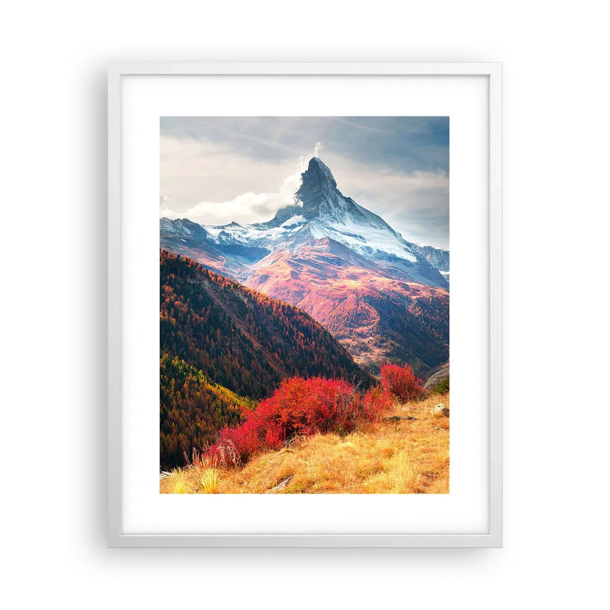 Poster in white frmae - Alpine Autumn - 40x50 cm