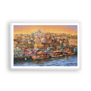 Poster in white frmae - Istanbul Story - 91x61 cm