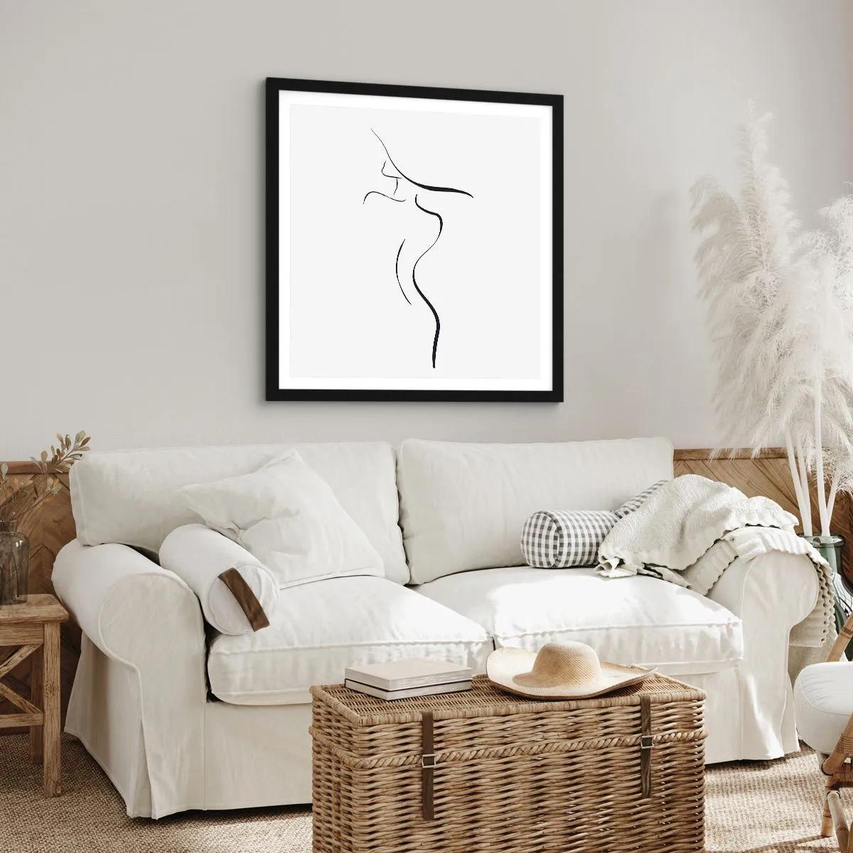 Poster in black frame - Elusive Like a Wave - 40x40 cm