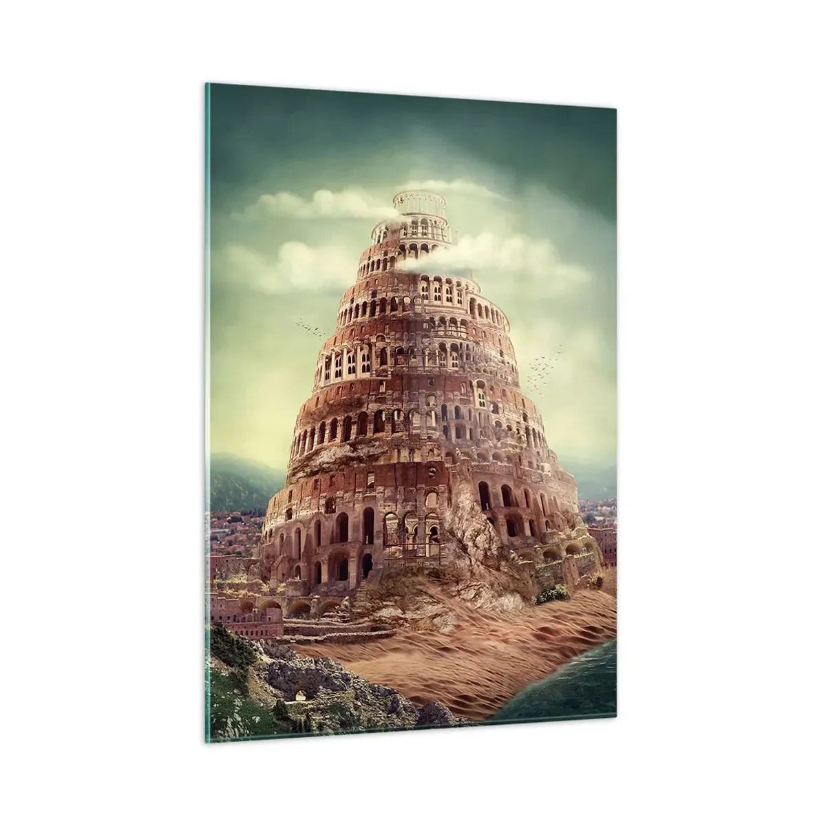 Glass picture - Tower of Babel - 50x70 cm