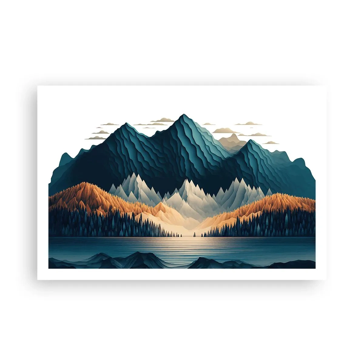 Poster - Perfect Mountain Landscape - 91x61 cm