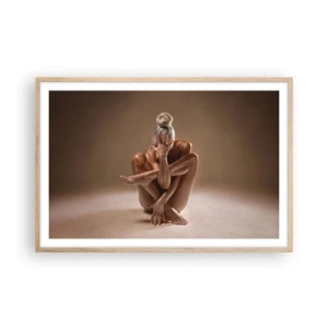 Poster in light oak frame - Unity of Body and Spirit - 91x61 cm