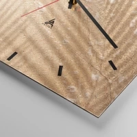 Clock face with lines