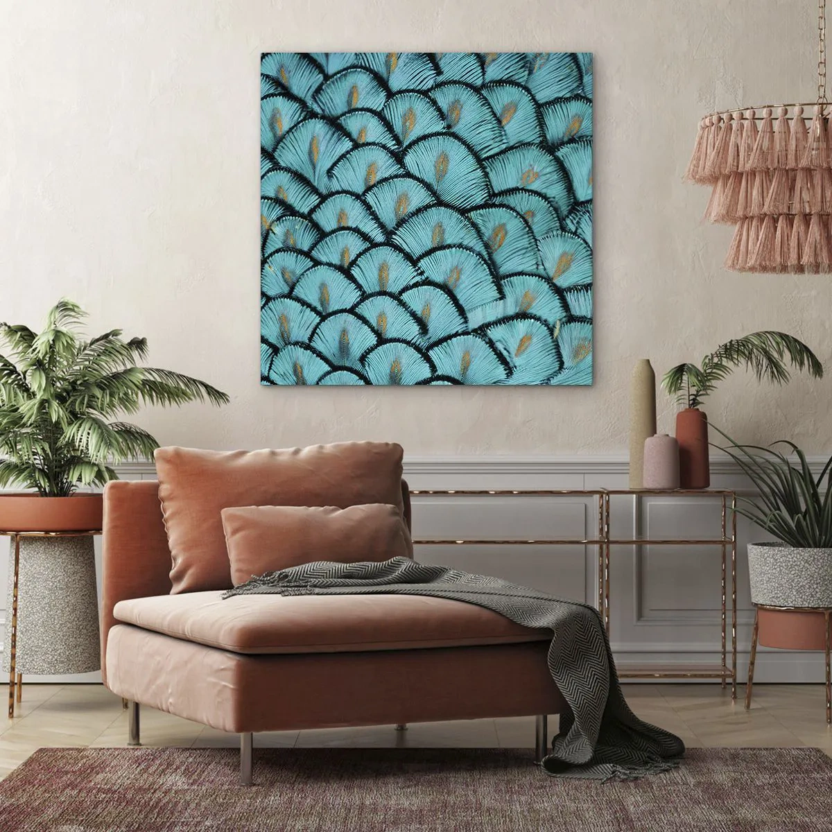 Canvas picture - Great Feather Gala - 70x70 cm