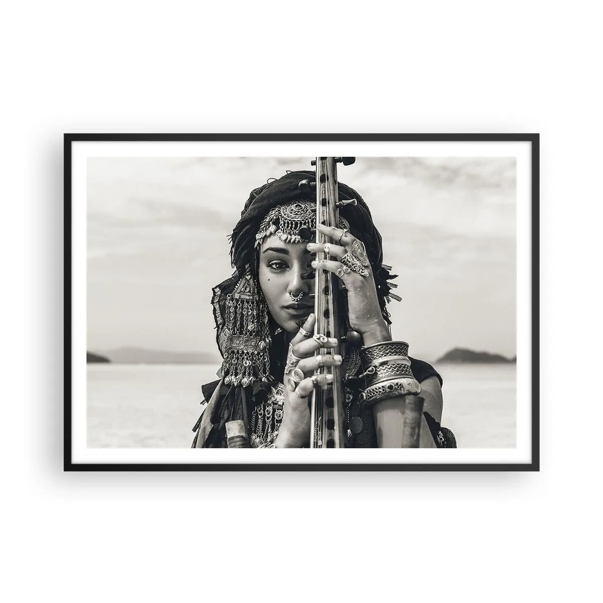 Poster in black frame - Only Music of the Orient - 100x70 cm