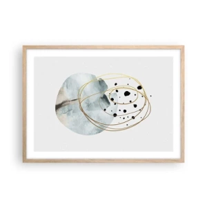 Poster in light oak frame - In the Embrace of Space - 70x50 cm