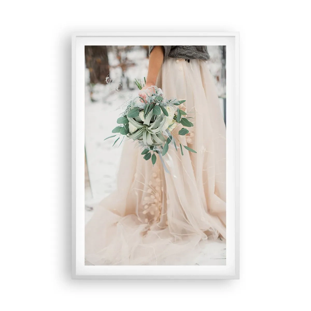 Poster in white frmae - And They Lived Long and Happily - 61x91 cm