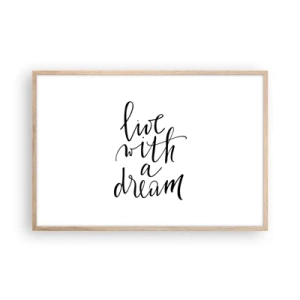 Poster in light oak frame - Of Course - 91x61 cm