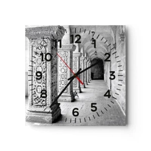Wall clock - Clock on glass - Where is this Going...? - 30x30 cm