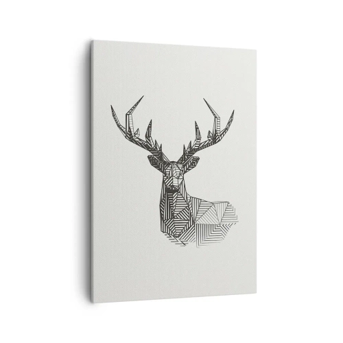 Canvas picture - Derr in Cubist Style - 50x70 cm