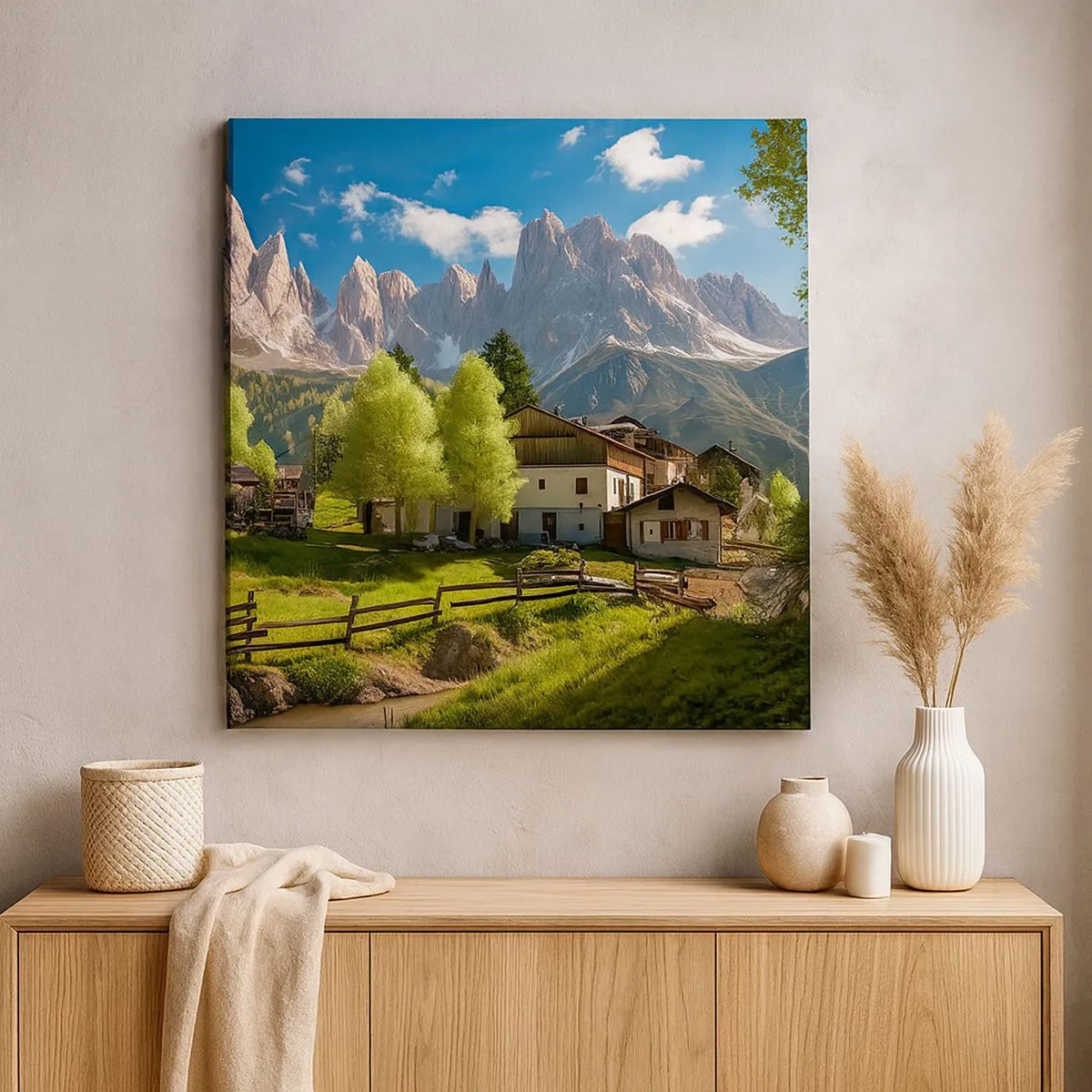 Canvas picture - Alpine Idyll - 30x30 cm