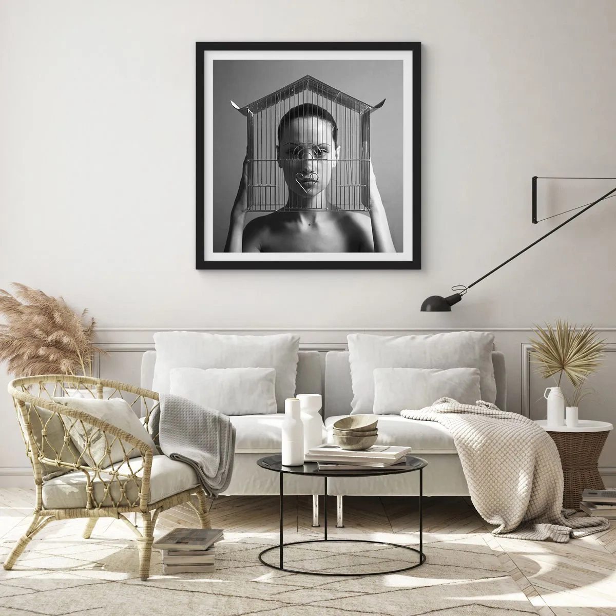 Poster in black frame - A Bit Surrealistic Portrat - 40x40 cm