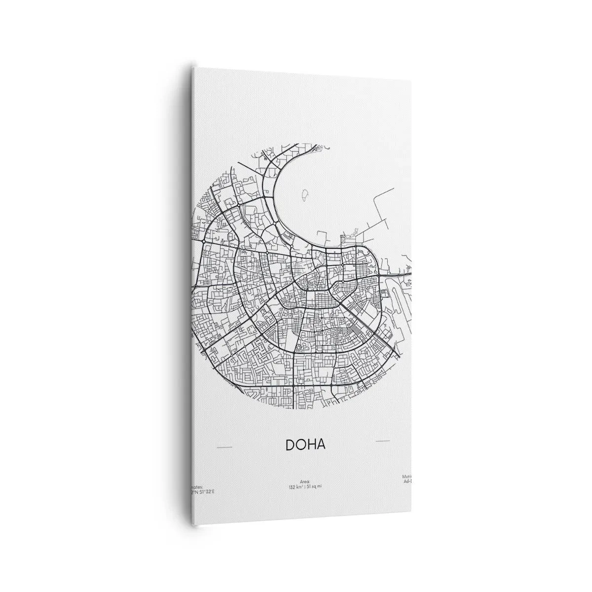 Canvas picture - Anatomy of Doha - 65x120 cm