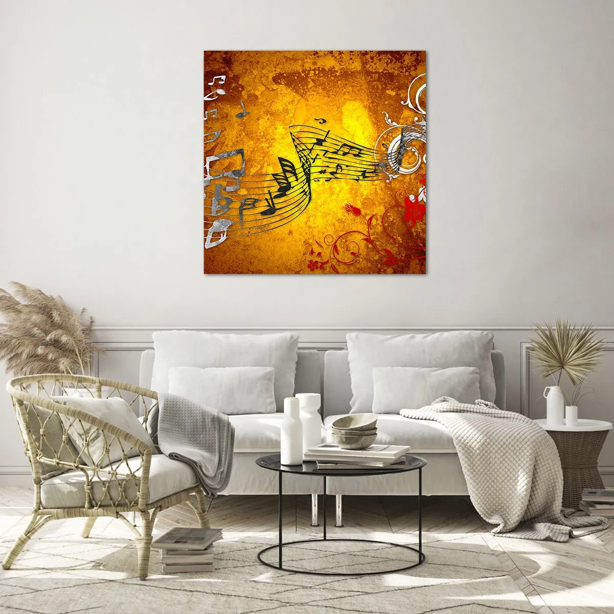 Glass picture - Let the Music Flow - 60x60 cm