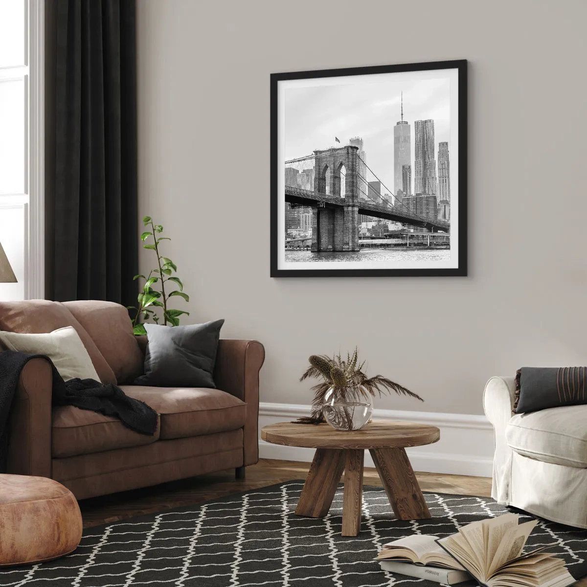 Poster in black frame - New York Style  - 50x50 cm