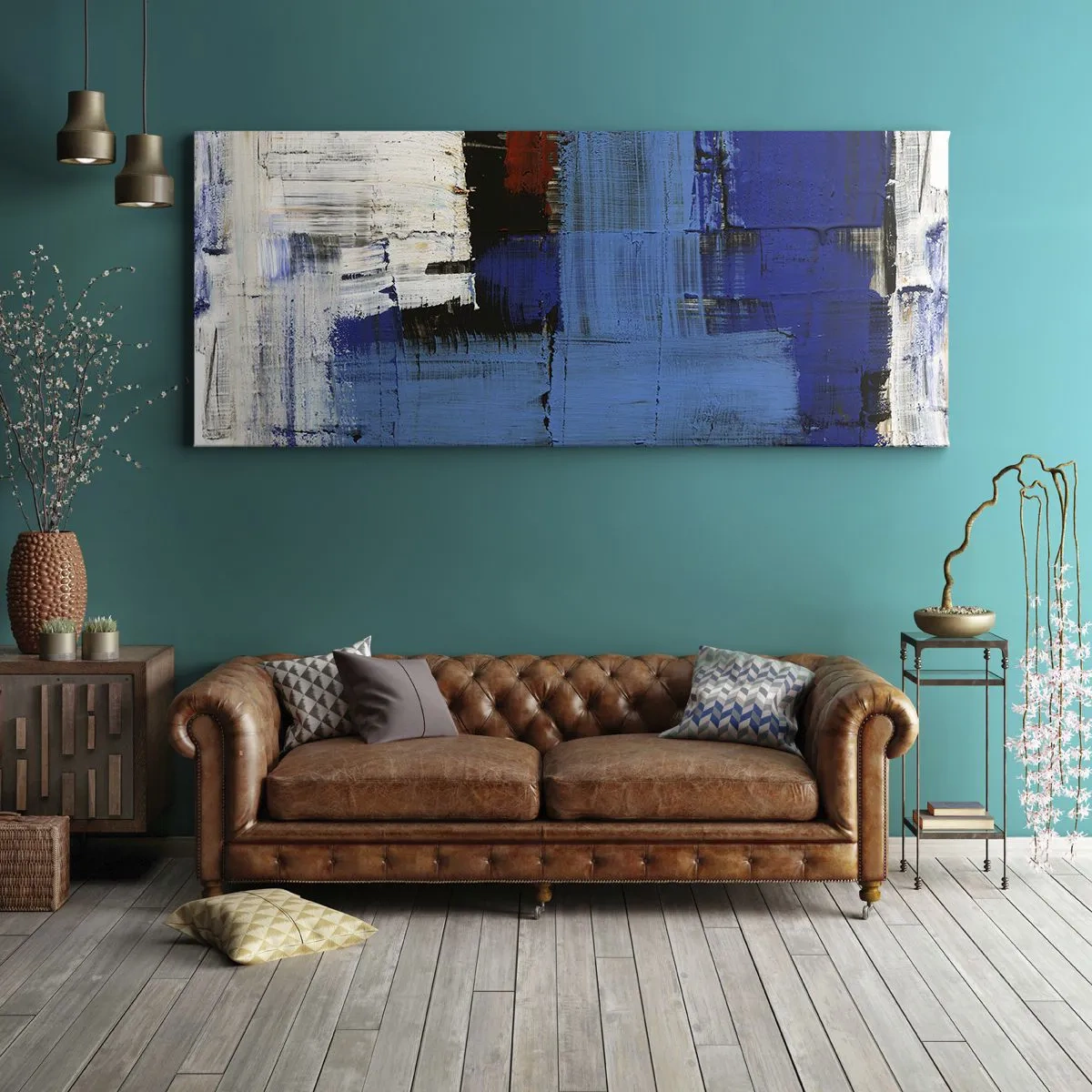 Canvas picture - The Secret of Blue - 120x50 cm