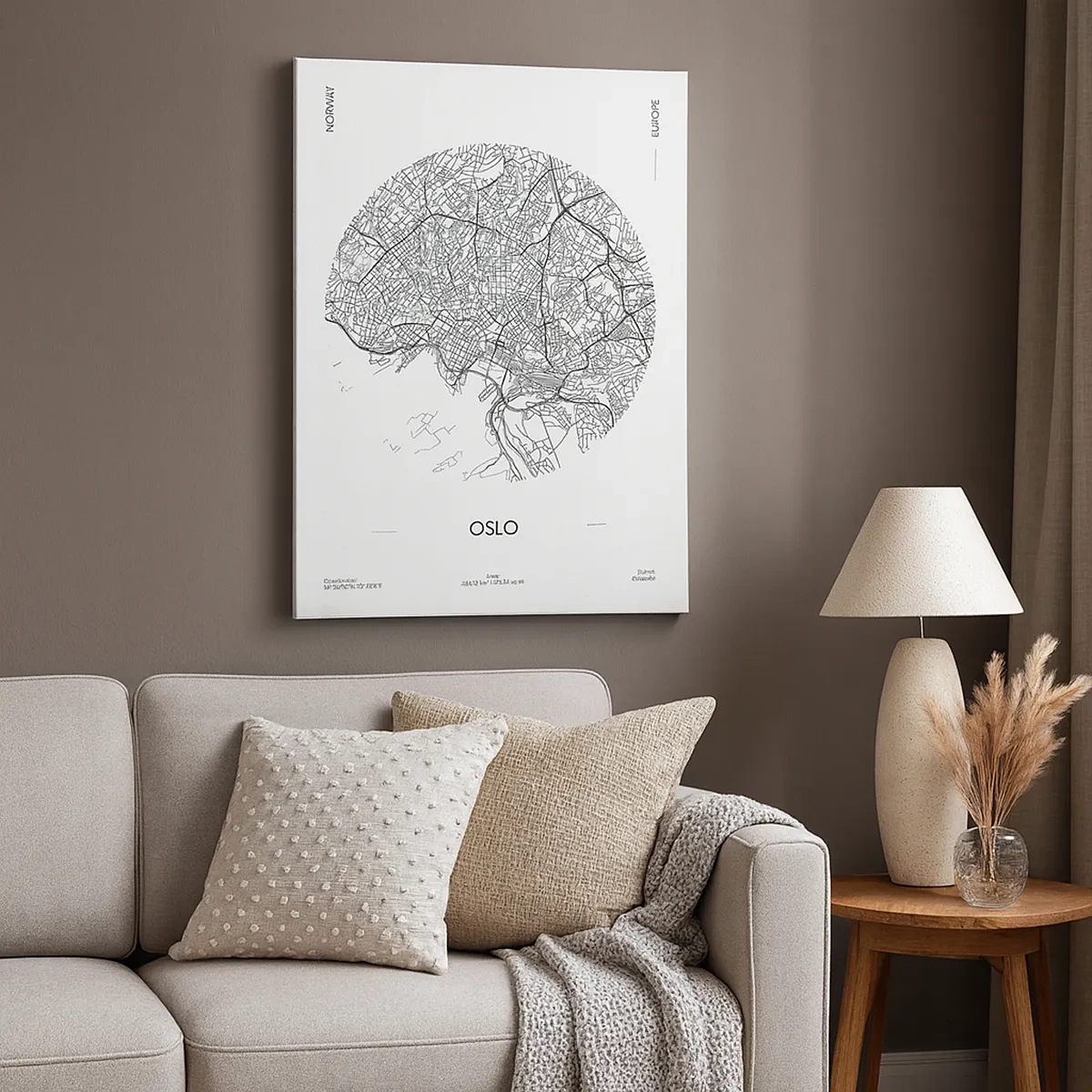 Canvas picture - Anatomy of Oslo - 50x70 cm