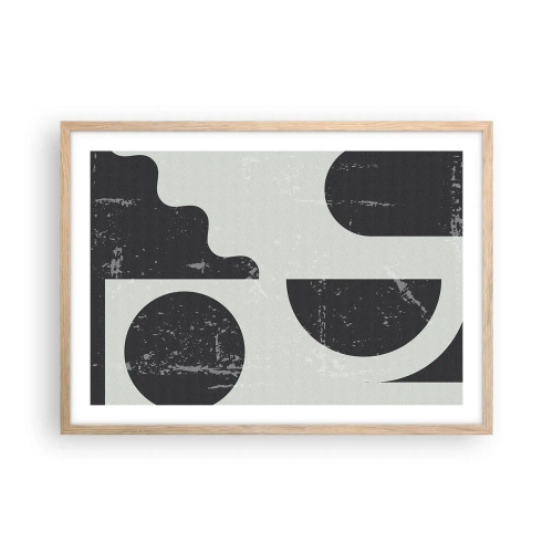 Poster in light oak frame - Composition Above and Under - 70x50 cm