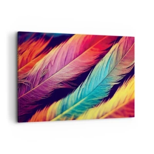 Canvas picture - Feathered Rainbow - 120x80 cm