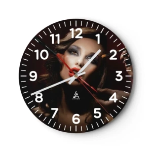 Wall clock - Clock on glass - Beautiful and Dreamy - 30x30 cm