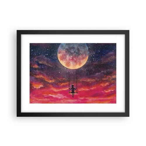 Poster in black frame - Swinging in the Clouds - 40x30 cm