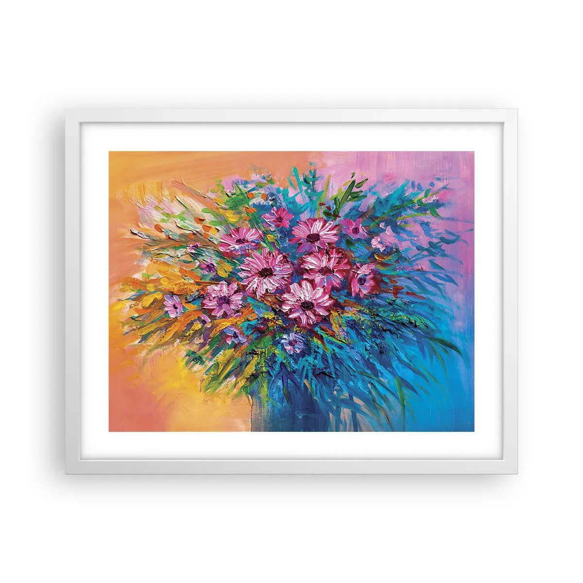 Poster in white frmae - Energy of Life - 50x40 cm