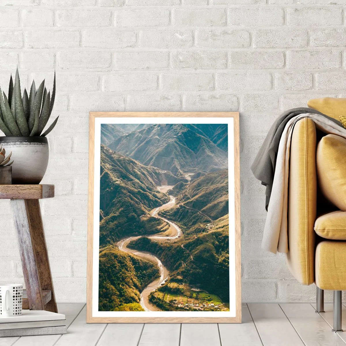 Poster in light oak frame - Straight from the Heart of the Mountains - 50x70 cm